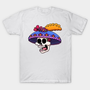 Day Of The Dead Mexican Catrina Skull T-Shirt
